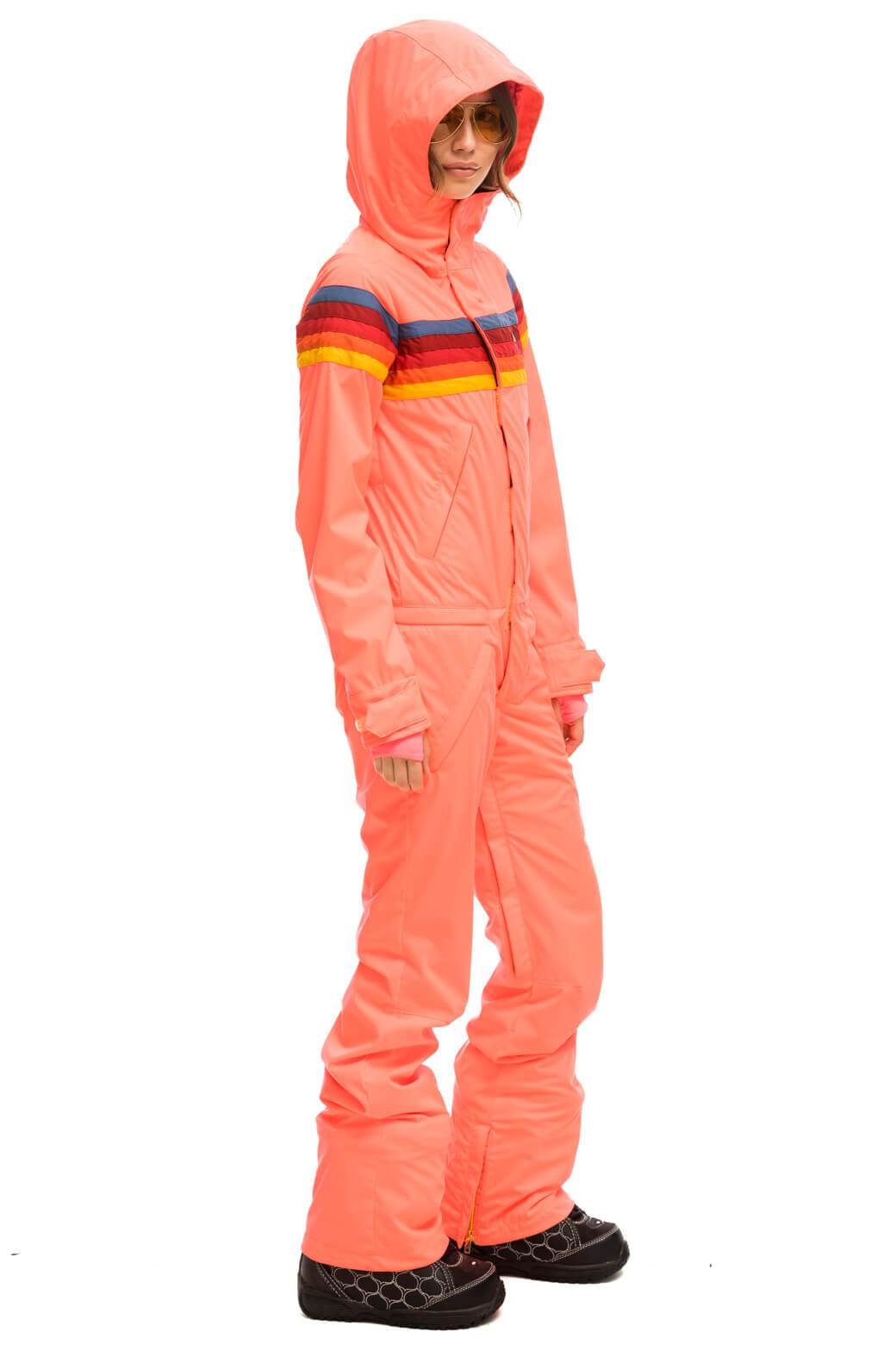 Retro WOMENS 3 LAYER POWDER SUIT - NEON FLAMINGO