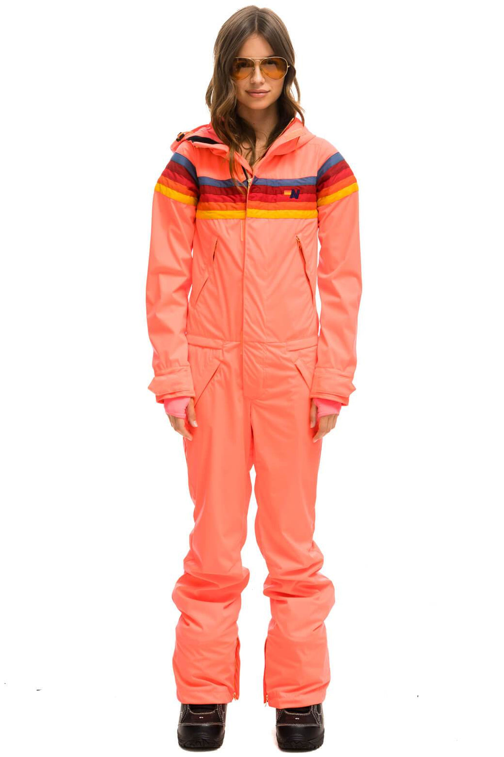 Retro WOMENS 3 LAYER POWDER SUIT - NEON FLAMINGO