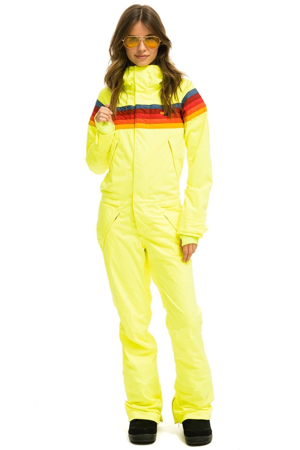 Retro WOMENS 3 LAYER POWDER SUIT - NEON YELLOW