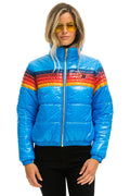 Retro 5 STRIPE APRES PUFFER JACKET - GLOSSY BLUE