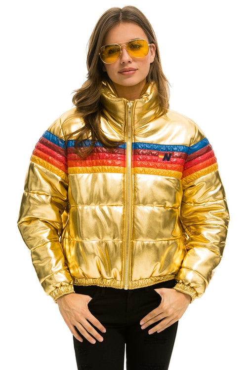 Retro 5 STRIPE APRES JACKET - GLOSSY GOLD
