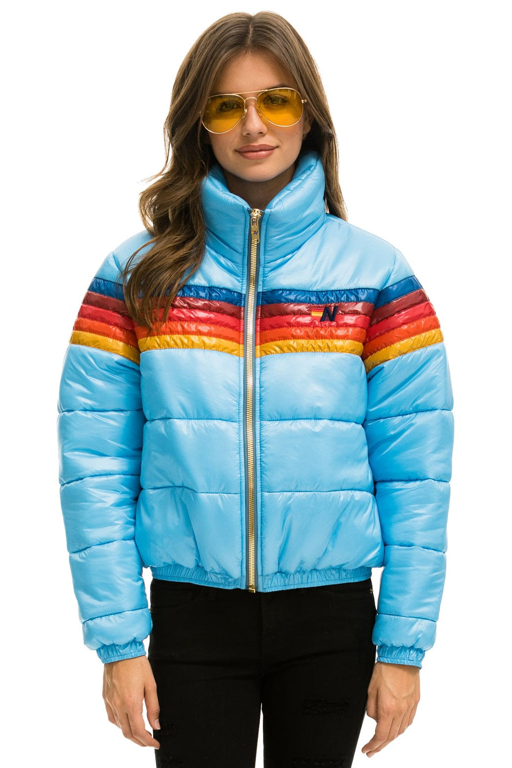 Retro 5 STRIPE APRES JACKET - GLOSSY SKY