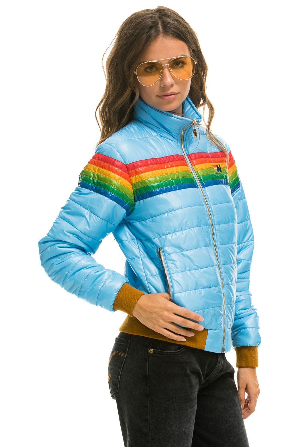 Retro 6 STRIPE JACKET - GLOSSY SKY