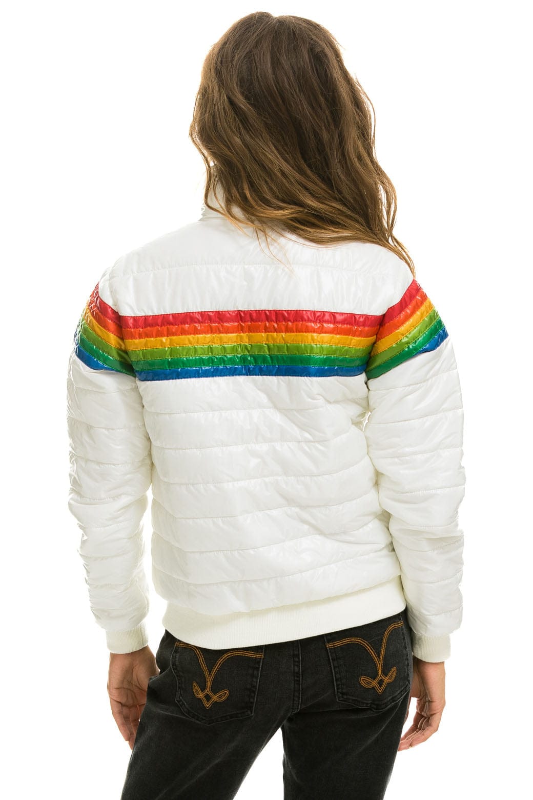Retro 6 STRIPE JACKET - GLOSSY WHITE