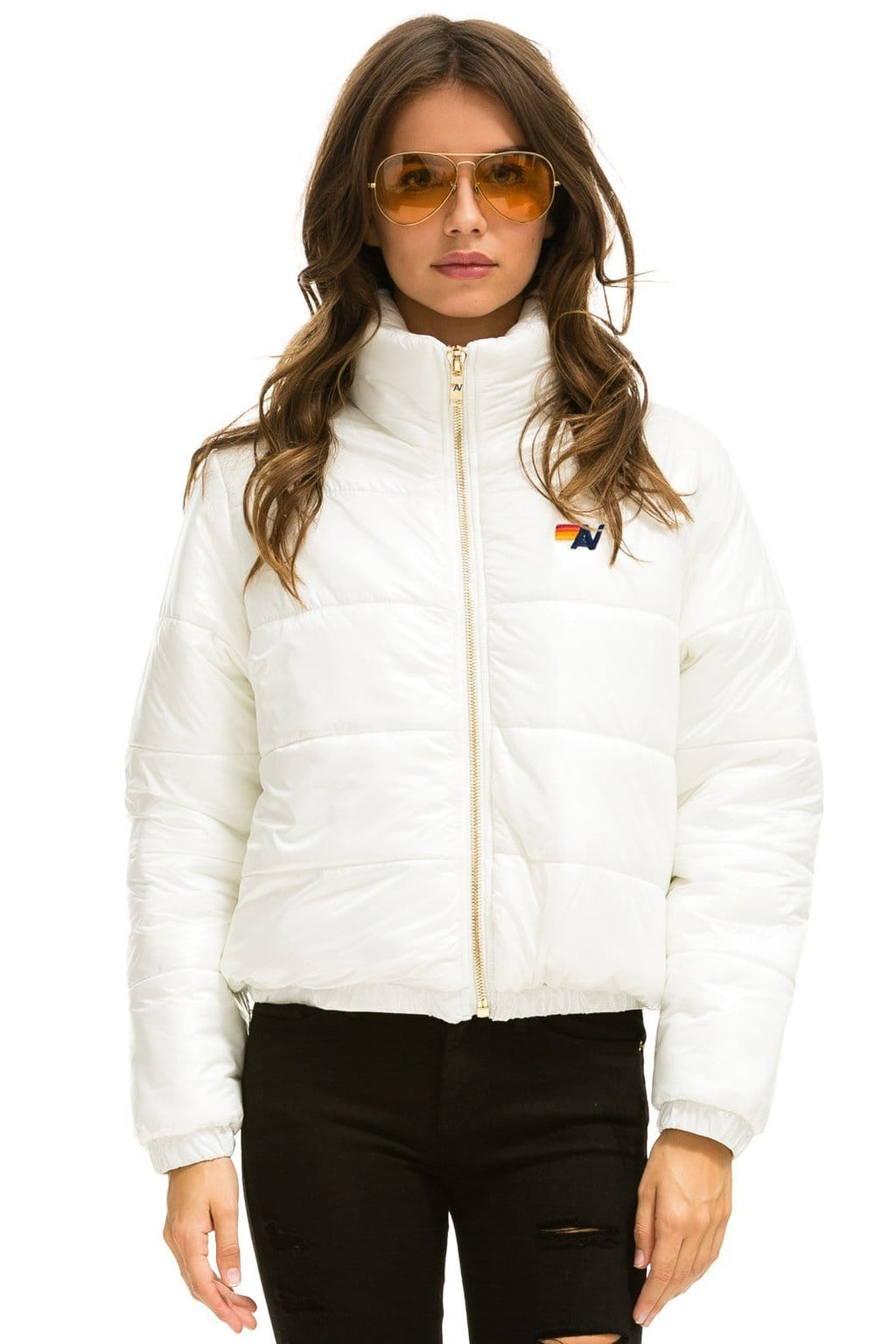 Retro BOLT LUXE APRES PUFFER JACKET - GLOSSY WHITE