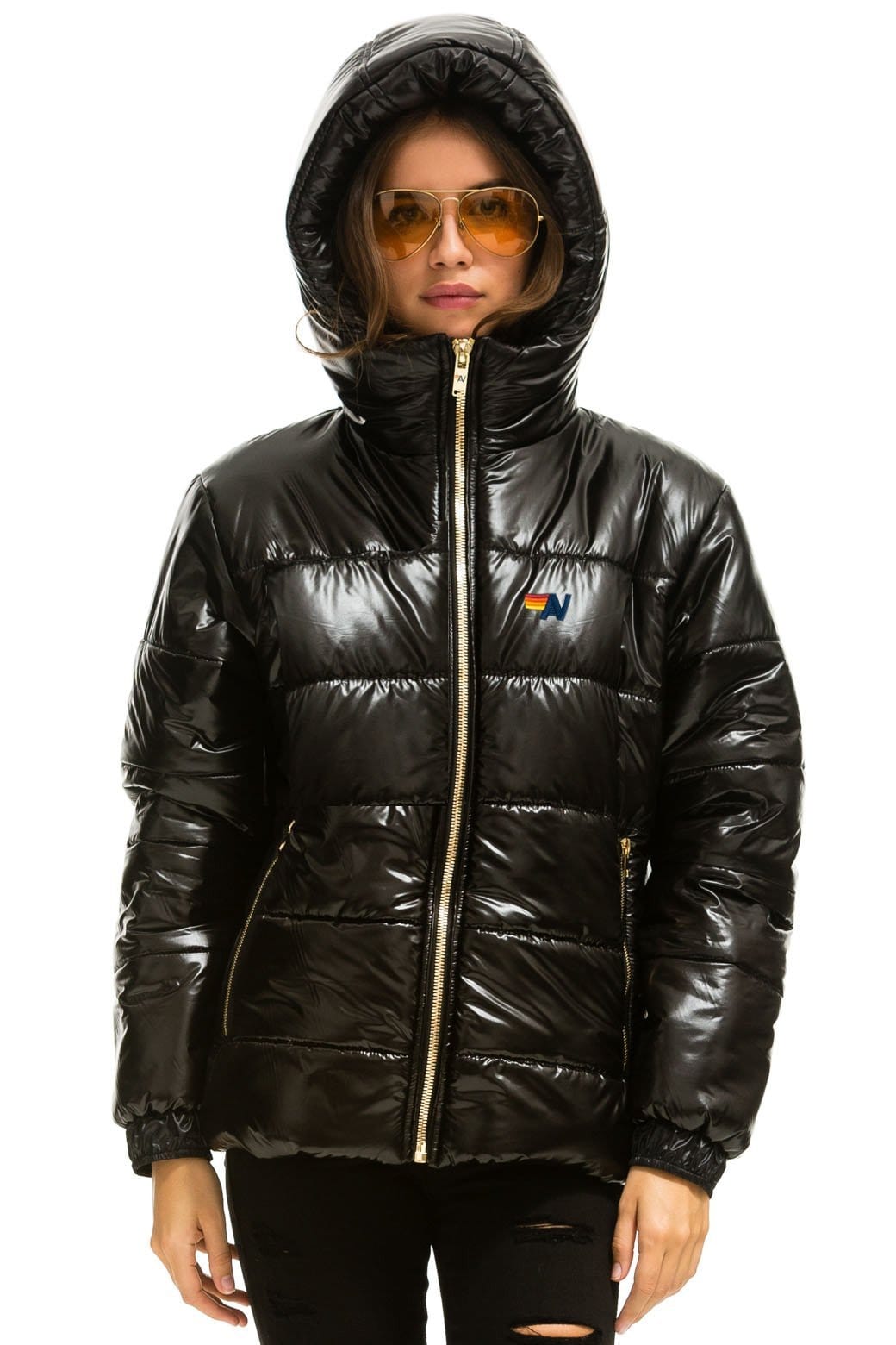 Retro BOLT LUXE TREKKER JACKET - GLOSSY BLACK