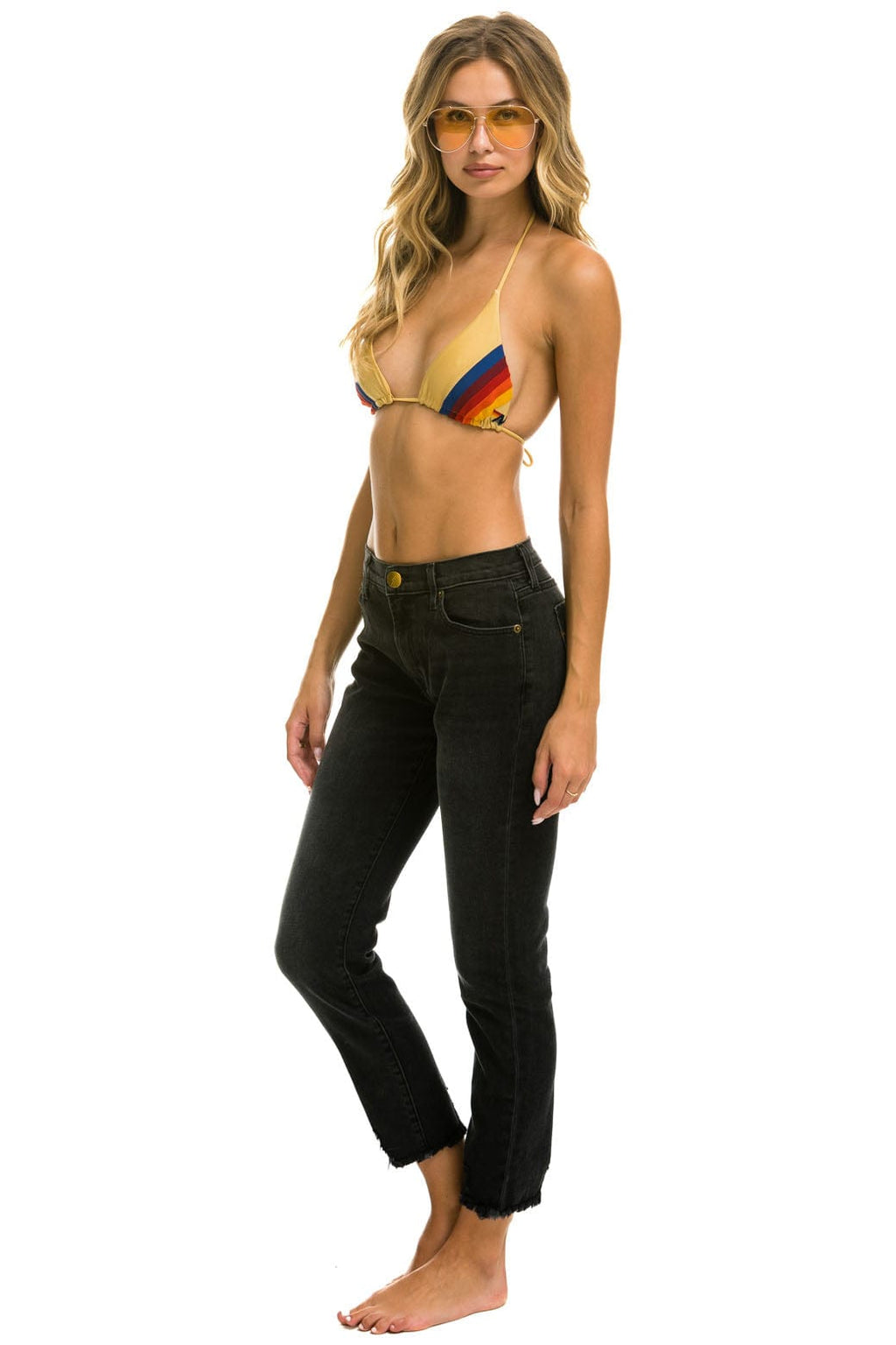 Retro MID RISE SLIM SURFER JEAN - VINTAGE BLACK