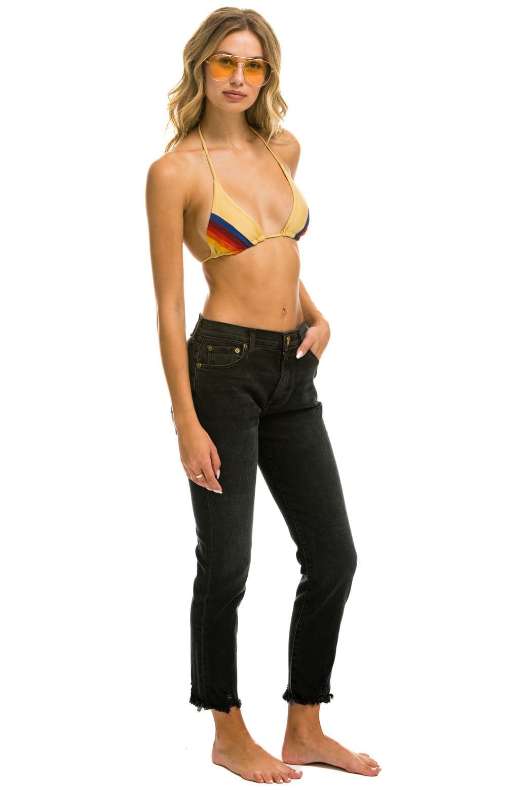 Retro MID RISE SLIM SURFER JEAN - VINTAGE BLACK