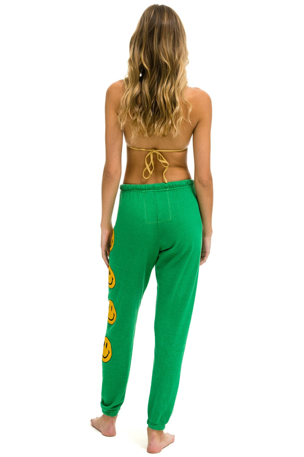 Retro SMILEY 2 SWEATPANTS - KELLY GREEN