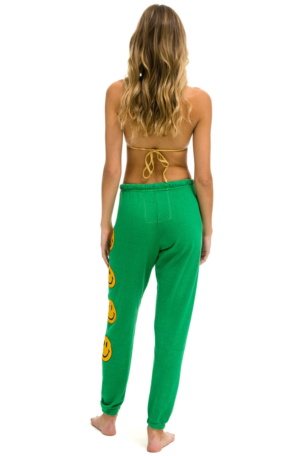 Retro SMILEY 2 SWEATPANTS - KELLY GREEN