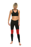 Retro SPRINTER FULL LENGTH LEGGINGS - BLACK RED