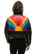 Retro SUNBURST APRES PUFFER JACKET - GLOSSY BLACK