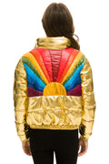 Retro SUNBURST APRES PUFFER JACKET - GLOSSY GOLD